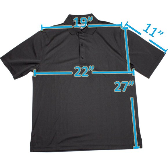 Greg Norman Play Dry Polo Golf Shirt Medium Dark Gray - Picture 3 of 7